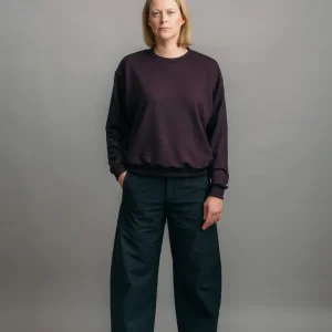 Das Merino Damen Sweatshirt – Bordeaux