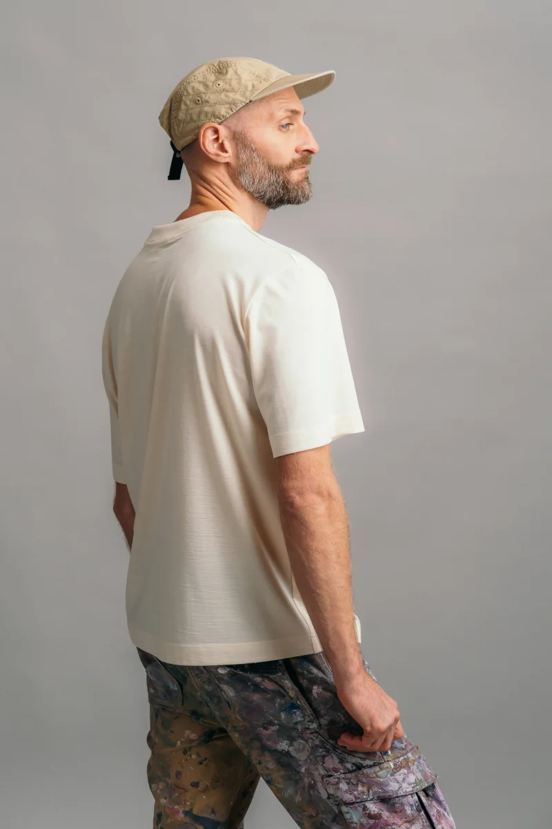 Das Real Merino T-Shirt – Elfenbein – Bild 4