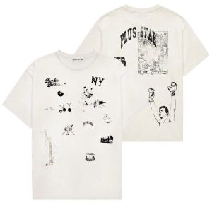 Duke + Dexter NY Sketch T-shirt Weiß