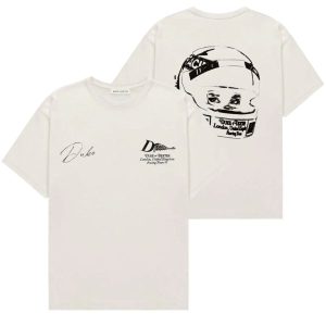 Duke + Dexter Sketch Helm T-shirt weiß